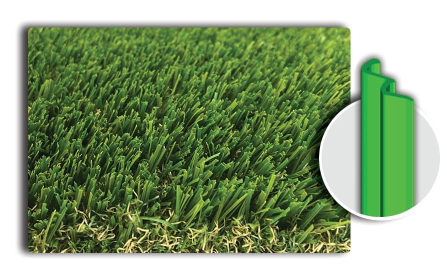 Natural W35 artificial grass profile