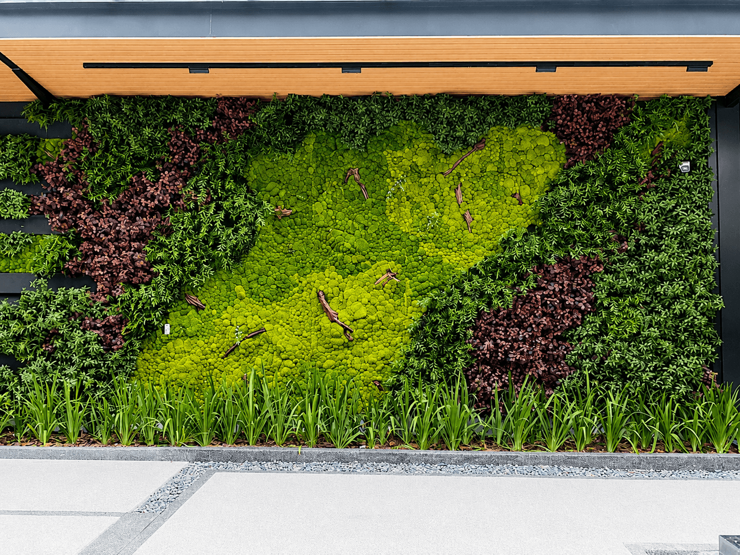 Artificial planting installation at Indah Pura Sales Gallery in Johor, view 1