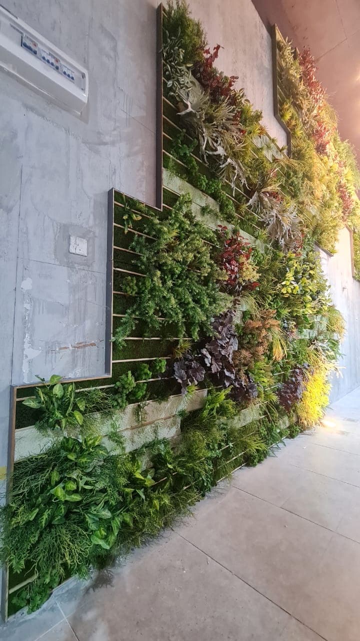 Artificial green wall installation at You City III in Cheras, view 1